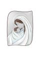 *Obrazek Madonna z Dzieciątkiem Kolorowy DS133/4C, 19x25 @