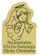 Grawer Pamiątka Chrztu Świętego G2B/O